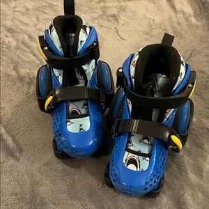 Kids Blue Shark Roller Skates
